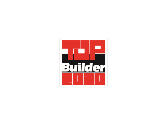 Logo "TOP BUILDER 2022" written in black and red